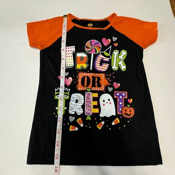 Toddler Girl's Halloween Icons Trick Or Treat Kawaii T Shirt Top 4T - Picture 5 of 8